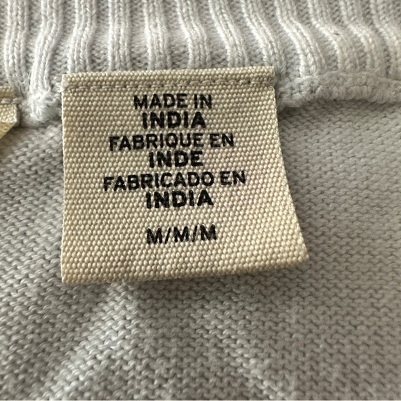 Levi’s Retro Stripe Normcore V-Neck Sweater White Multicolor Long Sleeve Medium - Picture 10 of 13